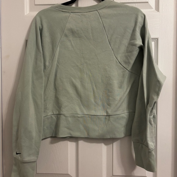 Nike Green Cropped Sweatshirt size L EUC - Picture 4 of 4